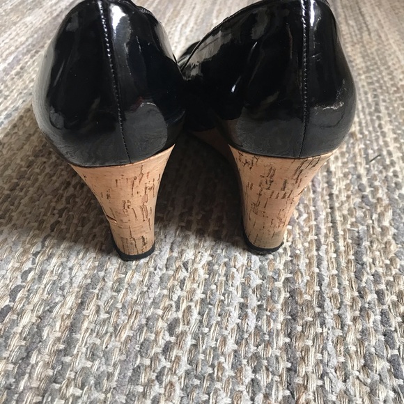 Nine West cork wedge patent heel pumps - Picture 3 of 4